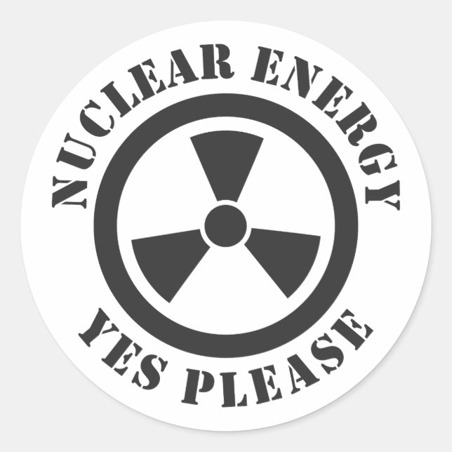 Sticker Rond Énergie nucléaire, oui, s'il vous plaît, énergie n (Devant)