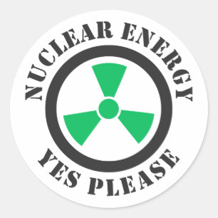 Sticker Rond Énergie nucléaire, oui, s'il vous plaît, énergie n