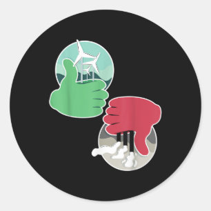 Sticker Rond Énergie renouvelable Énergie éolienne Protection D