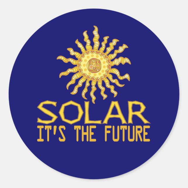 Sticker Rond Énergie solaire (Devant)