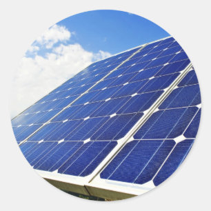 Sticker Rond Énergie solaire d'énergie verte