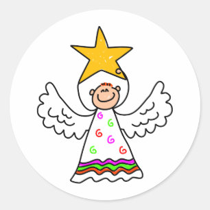 Sticker Rond Enfant d'ange