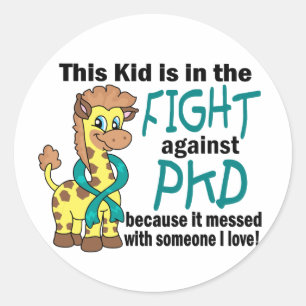 Sticker Rond Enfant dans le combat contre PKD