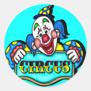 Sticker Rond Enfants Circus Clown T Chemises et cadeaux