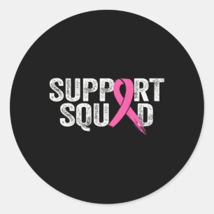 Sticker Rond Enfants Garçons Filles Soutien Squad Cancer du sei