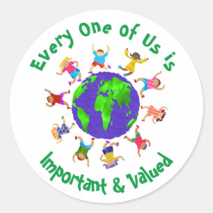Sticker Rond Enfants importants et valorisés
