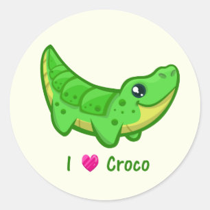 Sticker Rond Enfants mignons de bande dessinée de kawaii
