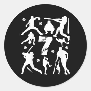Sticker Rond Enfants Numéro 7 Ans Par Bysebyll 7e Anniversaire