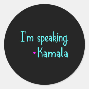 Sticker Rond Enfants que je parle Kamala Harris Inspirational V