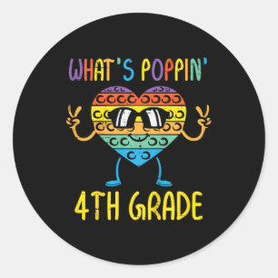Sticker Rond Enfants quoi poppin 4e année cœur fidget pop ça Fi