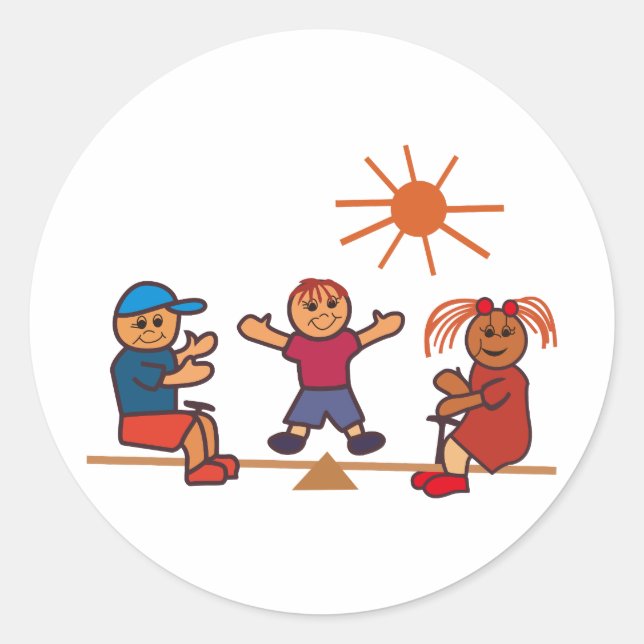 Sticker Rond Enfants-Totters (Devant)