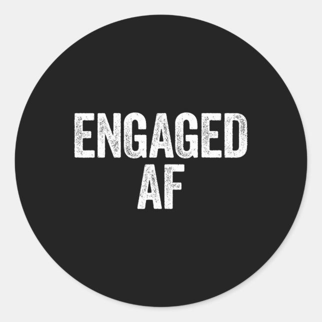 Sticker Rond Engagé Af Shirt Mariée Et Jeune Mariée (Devant)
