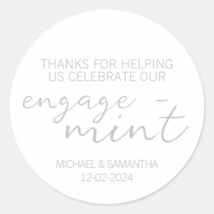 Sticker Rond Engagez Remerciement Mariage Élégant