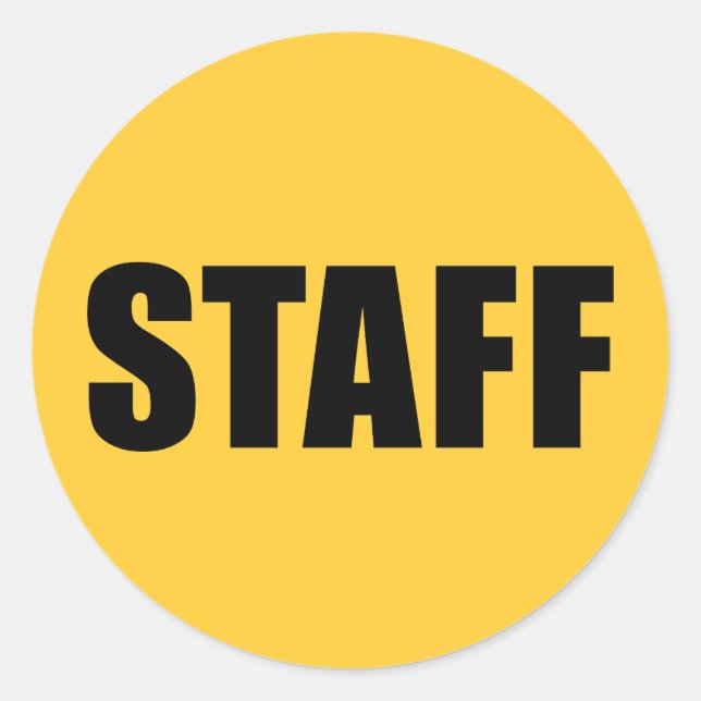 Sticker Rond Engin de sécurité du personnel de l'événement (Devant)