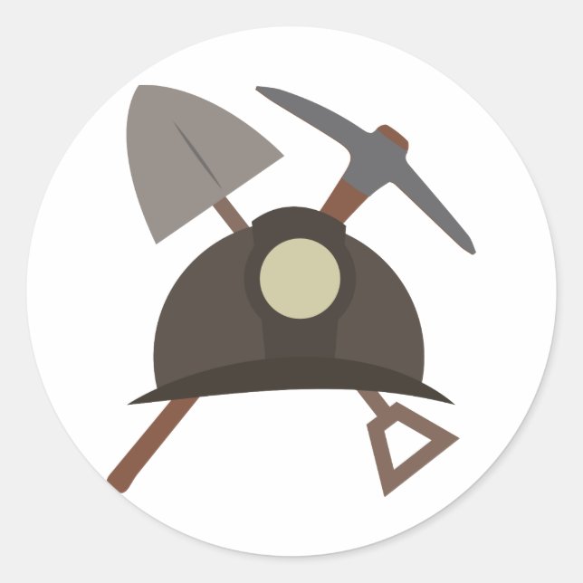 Sticker Rond Engin mineur (Devant)