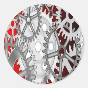 Sticker Rond Engrenages