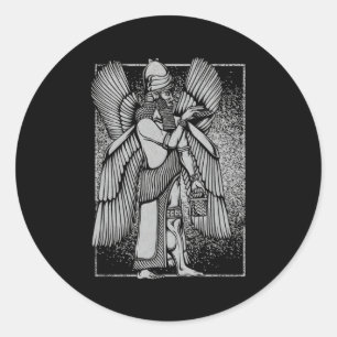 Sticker Rond Enlil Elil Ancien Dieu Sumérien Anunnaki Gilgamesh