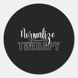 Sticker Rond Énoncé de thérapie Soutien Problèmes de santé ment