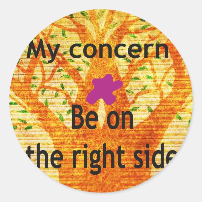 Sticker Rond Enraciné dans la droiture Baobab perspective Vinta (Devant)