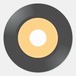 Sticker Rond Enregistrement de 45 tr/min