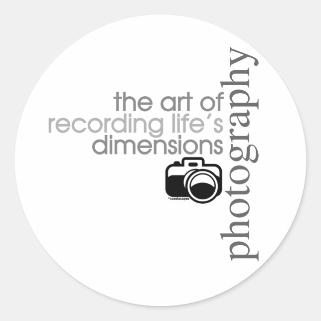 Sticker Rond Enregistrement des dimensions de la vie (Devant)