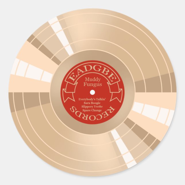Sticker Rond Enregistrement Gold (Devant)