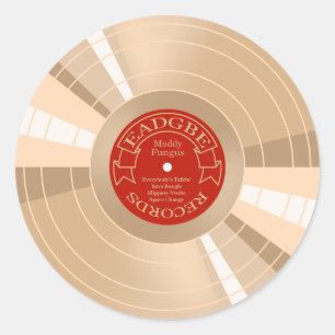 Sticker Rond Enregistrement Gold