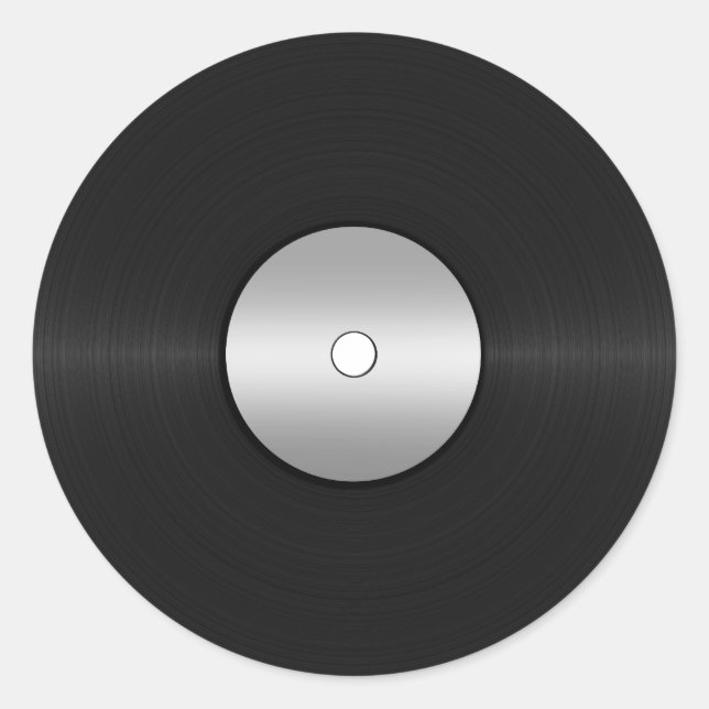 Sticker Rond Enregistrement LP Vinyl Look (Devant)
