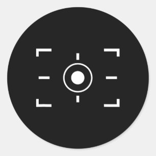 Sticker Rond Enregistrement vidéo secret amusant photographe Ha