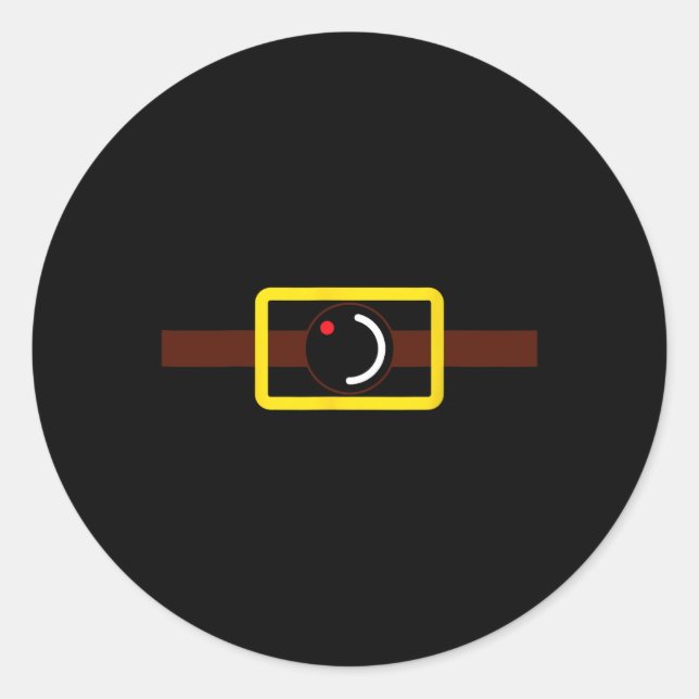 Sticker Rond Enregistrement vidéo secret enregistrement amusant (Devant)