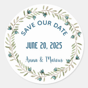 Sticker Rond enregistrer la couronne de date