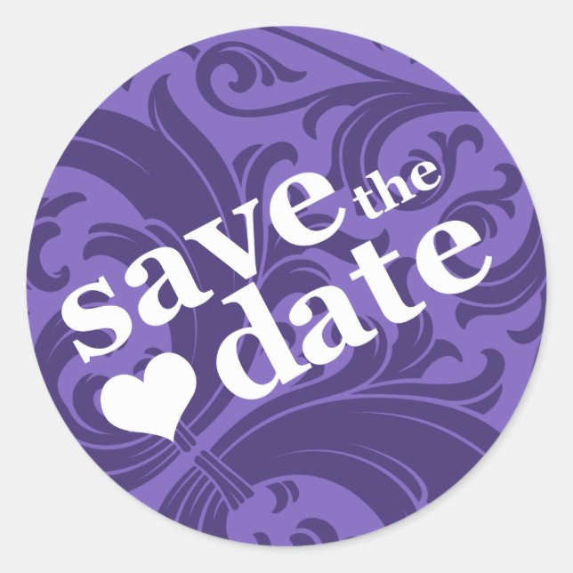 Sticker Rond enregistrer la date (Devant)