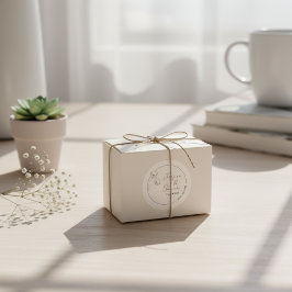 Sticker Rond Enregistrer La Date Minimaliste Mariage Poppy