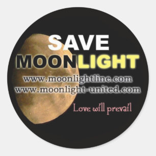 Sticker Rond Enregistrer l'autocollant Moonlight