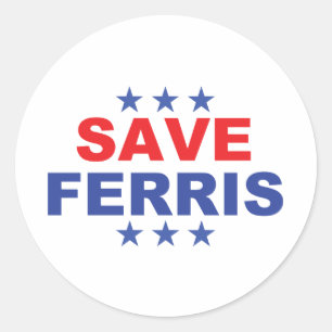 Sticker Rond Enregistrer le logo présidentiel Ferris