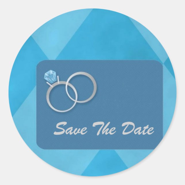 Sticker Rond Enregistrer Les Phoques Date..Envelope (Devant)