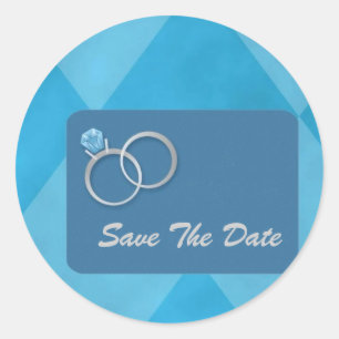 Sticker Rond Enregistrer Les Phoques Date..Envelope