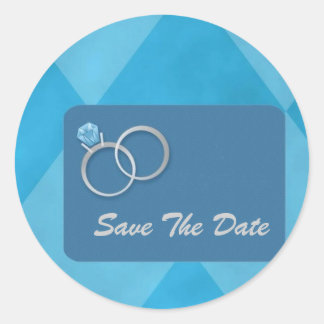 Sticker Rond Enregistrer Les Phoques Date..Envelope