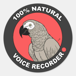 Sticker Rond Enregistreur vocal naturel