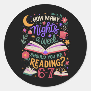 Sticker Rond Enseignant 67 Combien de nuits par semaine devriez