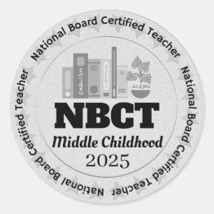 Sticker Rond Enseignant certifié NBCT pour Enfance moyenne pers