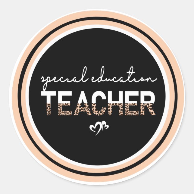 Sticker Rond Enseignant de l'enseignement spécial SPED (Devant)