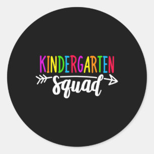 Sticker Rond Enseignant De L'Équipe De maternelle À L'École Ret