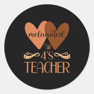 Sticker Rond Enseignant de maternelle noire 4 S Garderie Histoi