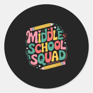 Sticker Rond Enseignant enseignant aux garçons et filles collèg