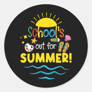 Sticker Rond Enseignant fin de l'année École de Chemise dehor