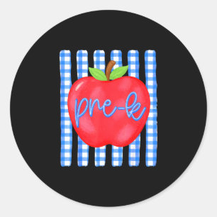 Sticker Rond Enseignant rayé pré-maternelle à la maternelle ren