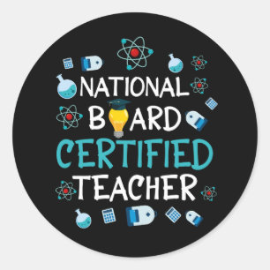 Sticker Rond Enseignante certifiée par le Conseil national des
