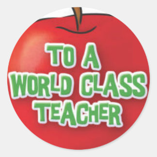 Sticker Rond Enseignants-Appréciation-Apple
