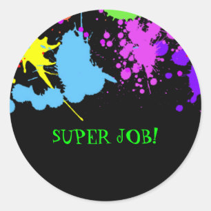 Sticker Rond Enseignants Bright Neon Custom